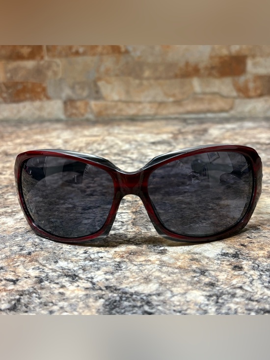 Oakley Script Sunglasses Burgungy Stripe & Gray Horn main image 6